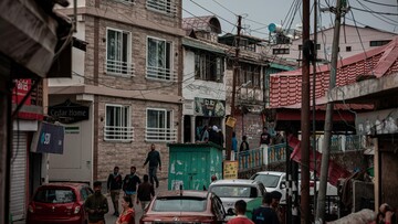 view of busy town streen in chakrata
