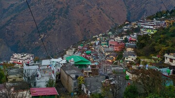 village in chamoli filled colourful houses
